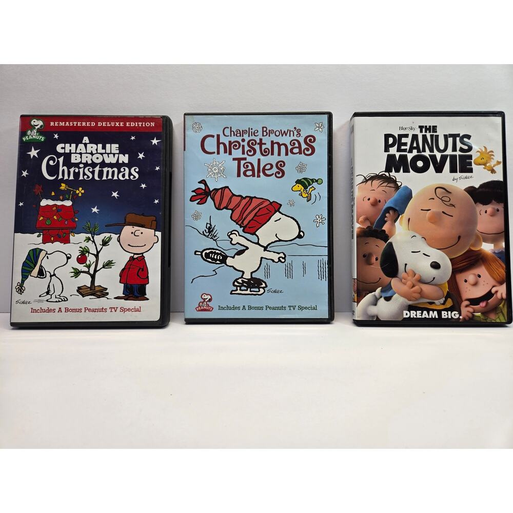 Charlie Brown Peanuts 3 DVD Movie Bundle | Peanuts Movie | 2 Christmas DVDs